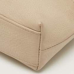 Pre Owned Loro Piana Beige Leather Extra Pocket L19 Pouch