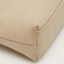 Pre Owned Loro Piana Beige Leather Extra Pocket L19 Pouch