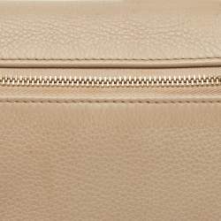 Pre Owned Loro Piana Beige Leather Extra Pocket L19 Pouch