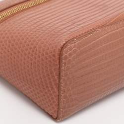 Pre Owned Loro Piana Brown Lizard Extra Pocket L19 Pouch