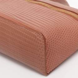 Pre Owned Loro Piana Brown Lizard Extra Pocket L19 Pouch