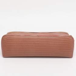 Pre Owned Loro Piana Brown Lizard Extra Pocket L19 Pouch