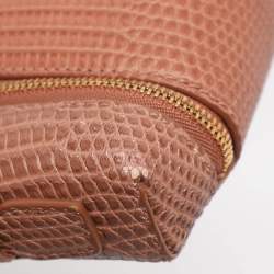 Pre Owned Loro Piana Brown Lizard Extra Pocket L19 Pouch