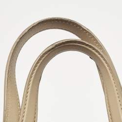 Pre Owned Loro Piana Beige Leather and Shearling Fur Micro Sesia Happy Day Bag