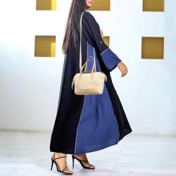 Pre Owned Loro Piana Beige Leather and Shearling Fur Micro Sesia Happy Day Bag