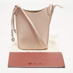 Pre Owned Loro Piana Candoglia Marble Leather Bale Phone Case Crossbody Bag