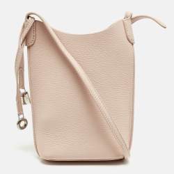Pre Owned Loro Piana Candoglia Marble Leather Bale Phone Case Crossbody Bag