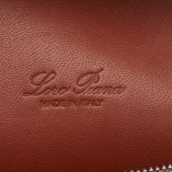 Pre Owned Loro Piana Beige/Brown Canvas and Leather Extra Pocket L27 Bag