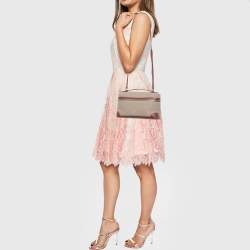 Pre Owned Loro Piana Beige/Brown Canvas and Leather Extra Pocket L27 Bag