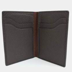 Pre Owned Loro Piana Brown Leather card wallet