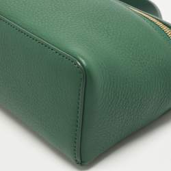 Pre Owned Loro Piana Green Leather Extra Pocket L19 Pouch Bag
