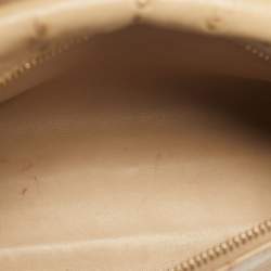 Pre Owned Loro Piana Beige Ostrich L19 Extra Pocket Pouch