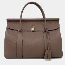 Pre Owned Loro Piana Brown Leather Roombag