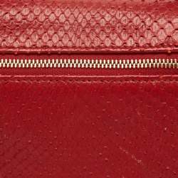 Pre Owned Loro Piana L19 Red Python Extra Pocket Pouch