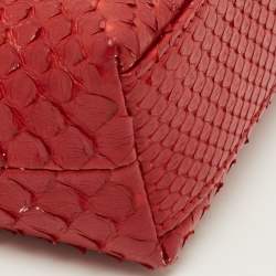 Pre Owned Loro Piana L19 Red Python Extra Pocket Pouch