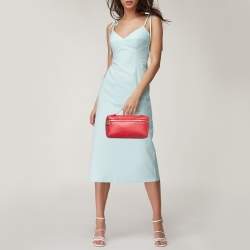 Pre Owned Loro Piana L19 Red Python Extra Pocket Pouch