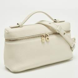 مملوكة مسبقًا Loro Piana Extra Pocket L19 Off White Leather Pouch Bag