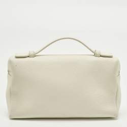 مملوكة مسبقًا Loro Piana Extra Pocket L19 Off White Leather Pouch Bag