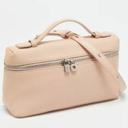 مملوكة مسبقًا Loro Piana Extra Pocket L19 Pink Leather Pouch Bag