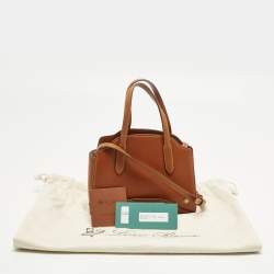 مملوكة مسبقًا Loro Piana Sesia Micro Brown Leather Tote