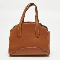 مملوكة مسبقًا Loro Piana Sesia Micro Brown Leather Tote