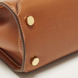 مملوكة مسبقًا Loro Piana Sesia Micro Brown Leather Tote