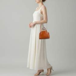 مملوكة مسبقًا Loro Piana Sesia Micro Brown Leather Tote