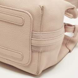 Pre Owned Loro Piana Bale Micro Pink Leather Bucket Bag