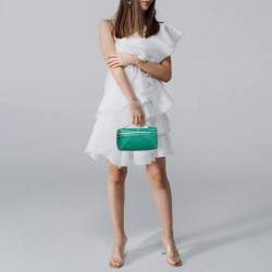 مملوكة مسبقًا Loro Piana L19 Green Ostrich Zip Pouch