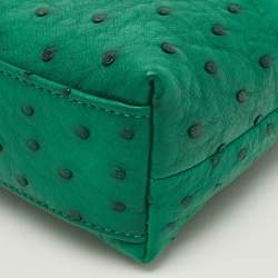 مملوكة مسبقًا Loro Piana L19 Green Ostrich Zip Pouch