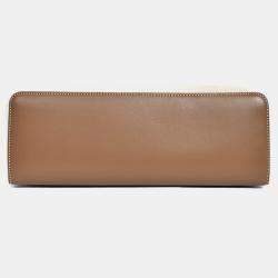 Pre Owned Loro Piana Taupe Smooth Calfskin  'Silk Extra Pocket L27' Bag