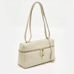 Pre Owned حقيبة صغيرة لورو بيانا L27 جلد بيج بمخزن إضافي