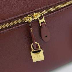 مملوكة مسبقًا Loro Piana Brown Red Leather Extra Bag L27