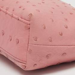 Pre Owned حقيبة صغيرة لورو بيانا L19 جلد نعام بيج بسحاب