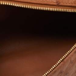 Pre Owned حقيبة صغيرة لورو بيانا L19 جلد نعام رمادي بجيب إضافي