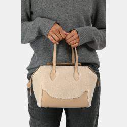 Pre Owned حقيبة يد لورو بيانا كريمي/بيج كاشفير سيزيا هابي داي صغير مع حزام