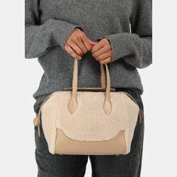 Pre Owned حقيبة يد لورو بيانا كريمي/بيج كاشفير سيزيا هابي داي صغير مع حزام