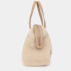 Pre Owned حقيبة يد لورو بيانا كريمي/بيج كاشفير سيزيا هابي داي صغير مع حزام