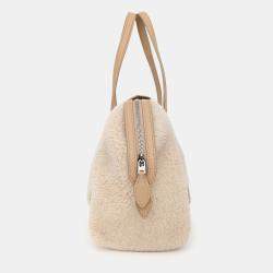 Pre Owned حقيبة يد لورو بيانا كريمي/بيج كاشفير سيزيا هابي داي صغير مع حزام