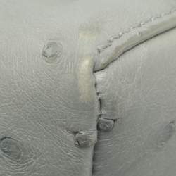 Pre Owned حقيبة صغيرة لورو بيانا L27 جيب إضافي جلد نعام رمادي