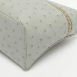 Pre Owned حقيبة صغيرة لورو بيانا L27 جيب إضافي جلد نعام رمادي