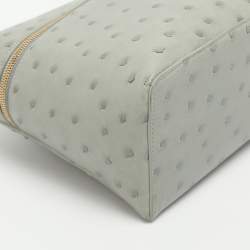 Pre Owned حقيبة صغيرة لورو بيانا L27 جيب إضافي جلد نعام رمادي