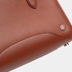 مملوكة مسبقًا Loro Piana Brown Micro Leather Sesia Satchel