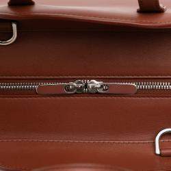 مملوكة مسبقًا Loro Piana Brown Micro Leather Sesia Satchel