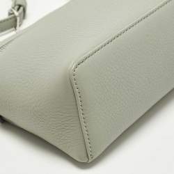 Pre Owned Loro Piana Extra Pocket L19 Light Green Leather Pouch Bag