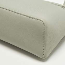 Pre Owned Loro Piana Extra Pocket L19 Light Green Leather Pouch Bag