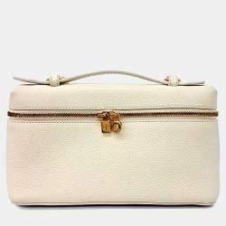 مملوكة مسبقًا حقيبة صغيرة لورو بيانا بيج جلد لورو بيانا بجيب إضافي L19