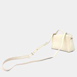 Pre Owned Loro Piana Beige Leather Loro Piana Extra Pocket L19 Pouch Bag