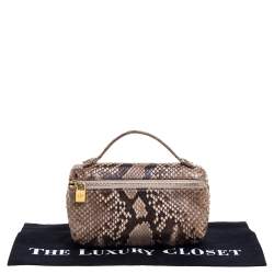 Loro Piana Beige/Brown Python Mini Pouch