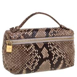 Loro Piana Beige/Brown Python Mini Pouch